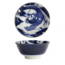 TDS, Japonism Schale, Dragon, Blau, Ø 15x7 cm - Art Nr: 18759