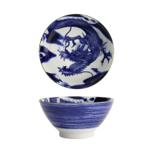 Reisschale Japonism Dragon Blau, Porzellan, 1 L