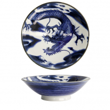 TDS, Japonism Schale, Dragon, Blau, Ø 25,2x7,7 cm - Art Nr: 18765