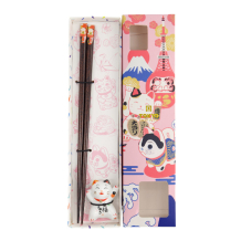 Chopsticks including Rest, Giftset, Lucky Cat, 23.5 cm - Item No. 18878