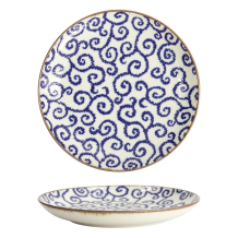 Teller Ten Karakusa Blau/Wei&szlig;, Porzellan, &Oslash; 25 cm