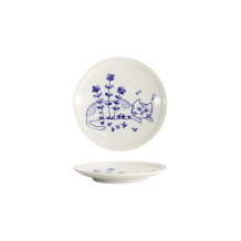 Teller Neko Maruke Blau/Wei&szlig;, Porzellan, &Oslash; 14,3 cm