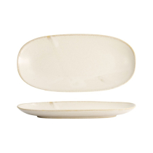 Sushi Plate Titanium Matte White, Porcelain, 28.5 &times; 14 &times; 2.5 cm