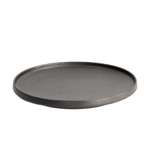 Ø 20.6x2.4cm Yuzu Black Round Plate with Rim  at Tokyo Design Studio (picture 2 of 7)