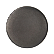 Ø 20.6x2.4cm Yuzu Black Round Plate with Rim  at Tokyo Design Studio (picture 3 of 7)