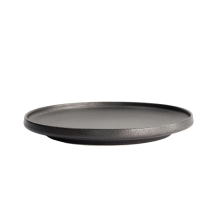 Ø 20.6x2.4cm Yuzu Black Round Plate with Rim  at Tokyo Design Studio (picture 4 of 7)