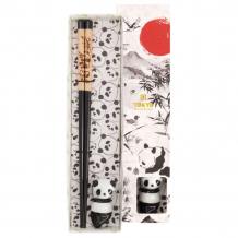 Chopsticks including Rest, Giftset, Panda - Item No. 20720