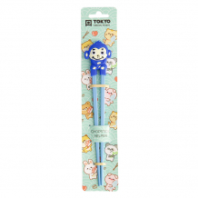 TDS, Kids-Chopsticks, Kitchenware, 22 cm, Monkey, Blue - Item No. 20732