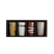 Cup Set Craft Geschenkbox C Assorted colours, 4-tlg., Porcelain, &Oslash; 5.3 cm. Height 8.3 cm, 90 ml