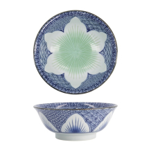 Ramen Bowl Lily Flower Blue, Porcelain, 1.2 l