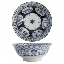 TDS, Ramen-Schale, Mixed Bowls, Madori-Bishi-Botan, Ø 21 x 8,7 cm, 1300 ml, Blue - Art Nr. 20958