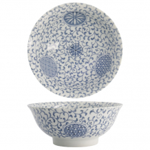 TDS, Ramen-Schale, Mixed Bowls, Marumon-Sarasa, Ø 21 x 8,7 cm, 1300 ml, Blue - Art Nr. 20959