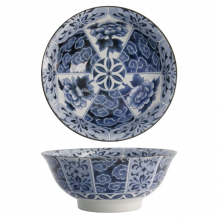 TDS, Ramen Schale, Unmo-Botan Blue, Mixed Bowls, Ø 21x8,7cm, 1300ml - Art Nr. 20961
