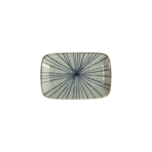Sushi-Platte Mashiko Tokusa Blau/Wei&szlig;, Porzellan, 16,3 &times; 10,2 cm