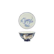 Reisschale Kawaii Tiger Blau, Porzellan, 300 ml