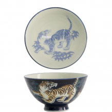 TDS, Rice Bowl, Kawaii Tiger, Blue, Ø 11.5x6 cm, 300ml - Item No. 20983