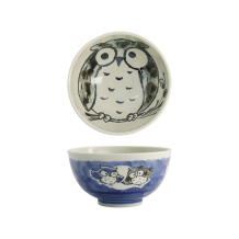 Reisschale Kawaii Owl Blau, Porzellan, 600 ml