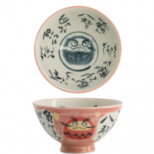 TDS, Rice Bowl, Kawaii Daruma, Pink, Ø 11.5x6 cm, 300ml - Item no. 21007