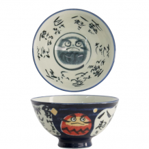 TDS, Rice Bowl, Kawaii Daruma, Blue, Ø 11.5x6 cm, 300ml - Item No. 21008