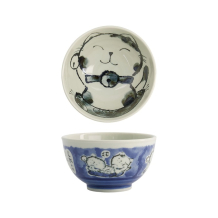 Reisschale Kawaii Cat Blau, Porzellan, 600 ml