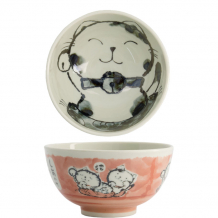TDS, Rice Bowl, Kawaii Cat, Ø 16x8 cm, 600ml - Item No. 21028