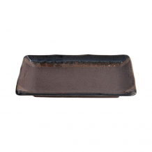 TDS, Groß Eckige Platte, Masiko Kinyo Schwarz Ø 21x13.5x2.8cm , Art.-Nr. 21046