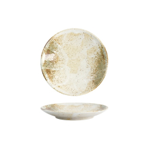 Plate Yukishino White, Brown, Porcelain, &Oslash; 16.7 cm