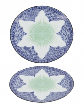 TDS, Teller, Lily Flower, Blau, Ø 20x3cm - Art Nr: 21152