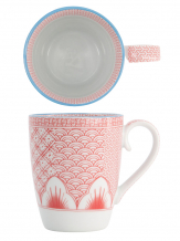 TDS, Mug, Lily Flower, Red, Ø 8.8x10.5cm, 350 ml - Item No: 21199