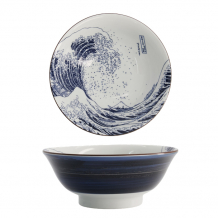 TDS, Ramen Schale, Hokusai, Blau/Weiß, Ø 21x8.5cm, Art.-Nr. 21208