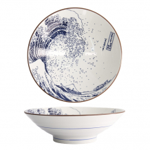 TDS, Ramen Schale, Hokusai, Blau/Weiß, Ø 24x7.5cm, Art.-Nr. 21209