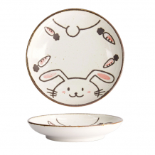 TDS, Teller, Kawaii Rabbit Usagi, Rosa, Ø 16.2x3.4cm, Art.-Nr. 21268