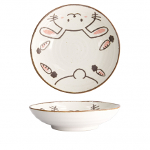 TDS, Teller, Kawaii Rabbit Usagi, Rosa, Ø 21x5,2cm, Art.-Nr. 21270