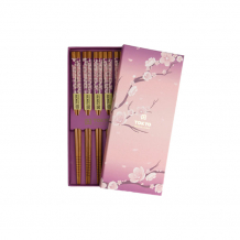 TDS, Chopstick Set 5 pair, Purple Sakura, Item No. 21290