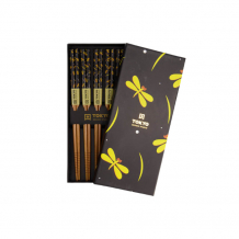 TDS, Chopstick Set 5 pair, Yellow Dragonfly , Item No. 21300