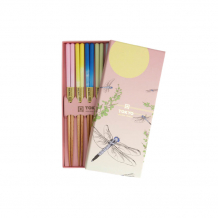 TDS, Chopstick Set 5 pair, Pink Dragonfly, Item No. 21312