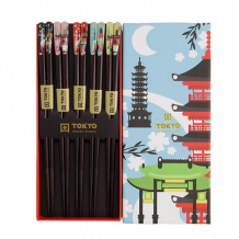 TDS, Chopstick Set, 5 pair, Giftset, Temples, Item No. 21404