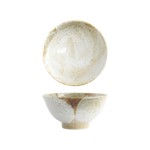 Rice Bowl Yukishino White, Brown, Porcelain, 600 ml