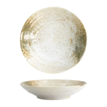 Deep Plate Yukishino White, Brown, Porcelain, &Oslash; 23 cm