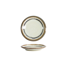 Teller Wasabi Hellgr&uuml;n/Beige, Steinzeug, &Oslash; 14 cm