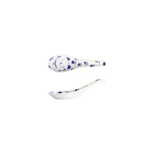 Suppenl&ouml;ffel Kawaii Maneko Blau, Porzellan, 13,8 cm