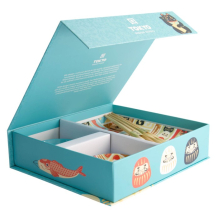 Sushi Set Kawaii Japan Blue, White, 6pcs, Porcelain