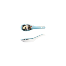 Soup Spoon Kawaii Japan Blue, Porcelain, 13.8 cm