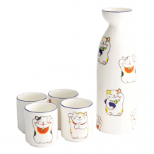 TDS, Kawaii Glückliche Katze Sake Set, 1:4 220/50 ml, Art.-Nr. 21690