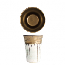 Black Gold with White Stripe Tea cup at Tokyo Design Studio (picture 1 of 5)