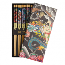 TDS, Chopstick Set 5 pair, Yakuza Blue Dragon, Item No. 21872