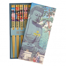 TDS, Chopstick Set, 5 pair, Giftset, Budha, Item No. 21879