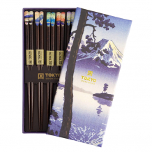 TDS, Chopstick Set, 5 pair, Giftset, Fuji, Item No. 21881