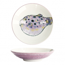 TDS, Deep Plate, Seafood, Ø 21.7 x 5.2 cm 900 ml, Blowfish Fugu, Purple - Item No. 21943