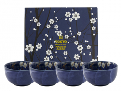 TDS, 4 Schalen Set, Blue Sakura, Ø 13 cm, Art.-Nr. 22016